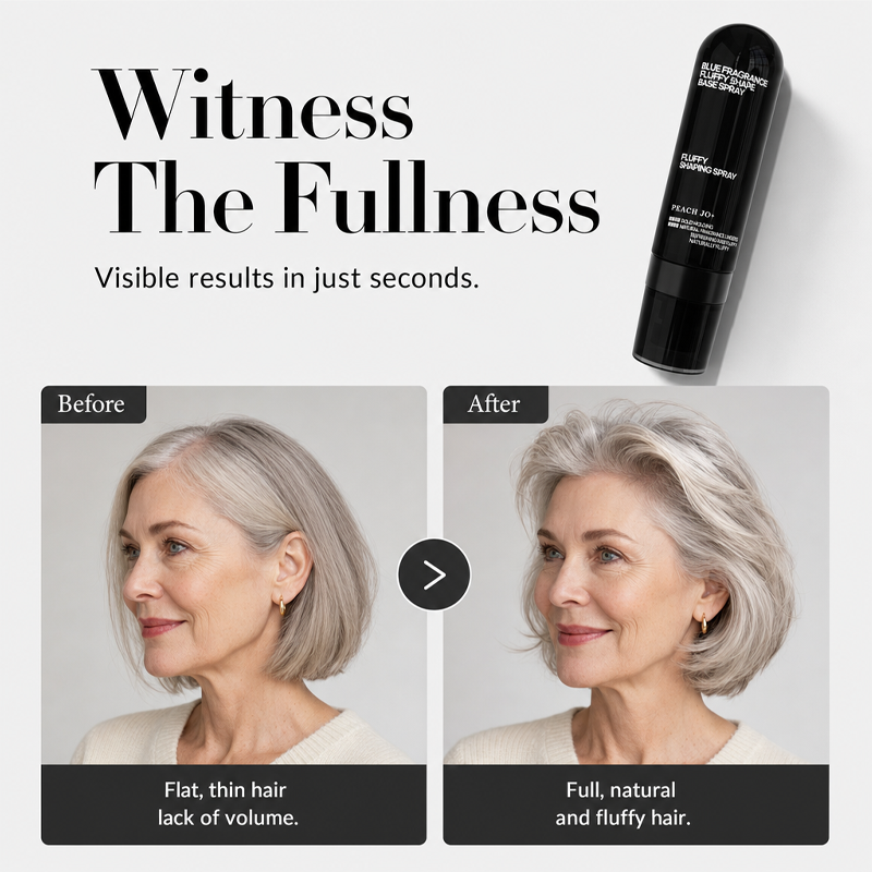 🍑✨ JETZT 50 % RABATT! !✨✨Haar‑Volumen‑Spray mit Pfirsichduft, langanhaltend, gibt mehr Fülle, leichtes Styling‑Spray für glattes, flaches Haar