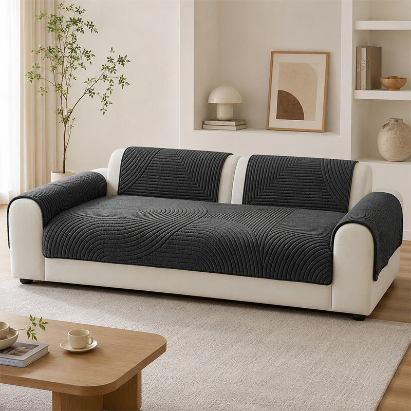 🔥 50% RABATT! ❄️ Baumwoll-Samt Sofaüberwurf – Rutschfest, ultraweich & wärmend – Plüsch-Couchauflage für Wohnzimmer, Haustiere & Familie ✨