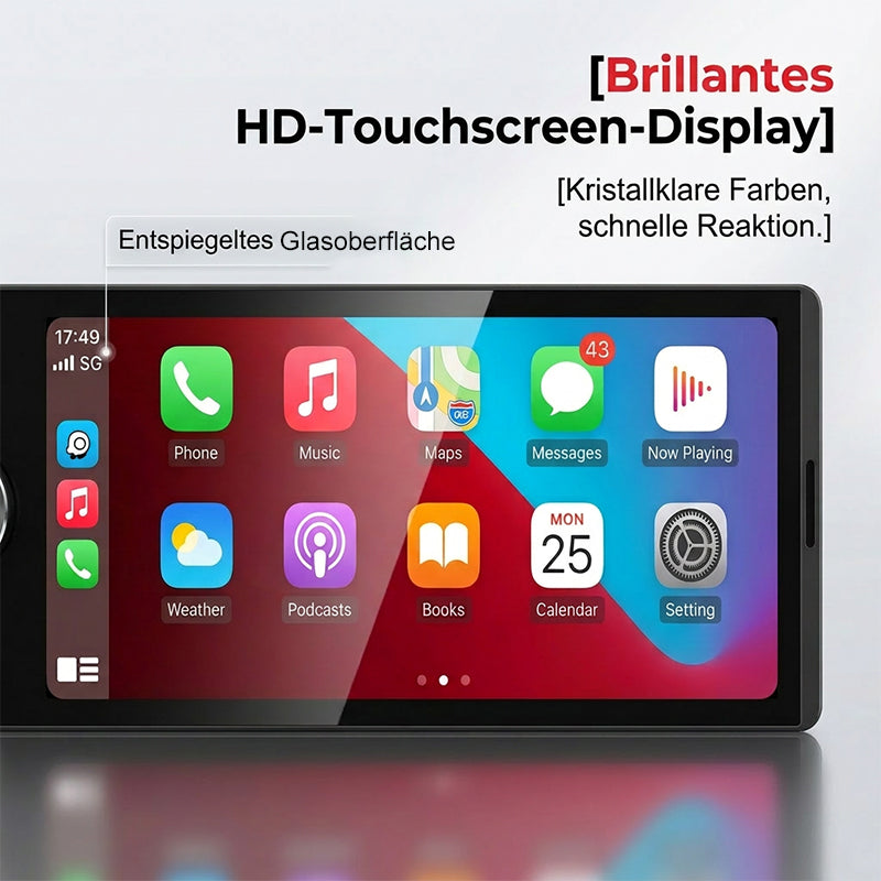 🚗 50 % Rabatt! Tragbares CarPlay Display fürs Auto – Wireless Apple CarPlay, Android Auto & Bluetooth