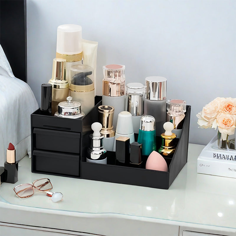 🎉 NUR FÜR KURZE ZEIT 50% RABATT! 💄 Schminktisch-Organizer mit Schubladen – Platzsparendes PP-Design, mehrstufige Aufbewahrung & herausziehbare Schubladen ✨