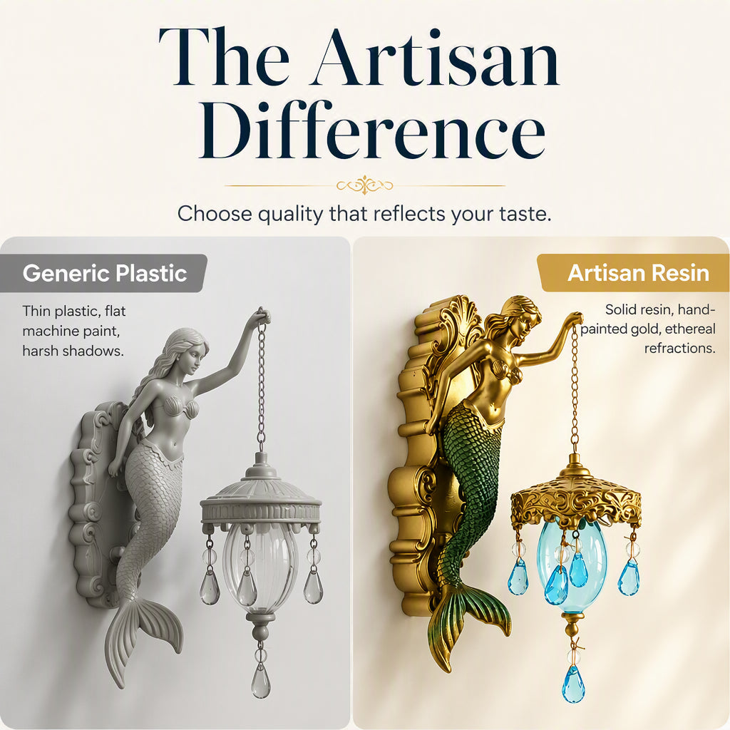 ✨ 50 % Rabatt – Retro-Harz-Meerjungfrau-Wandleuchte – dekoratives Accessoire, detailreiches Design & vielseitig – für Wohnzimmer & Flur 🧜‍♀️