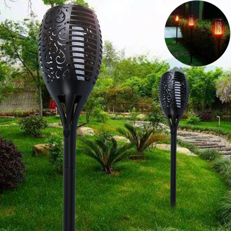 🔥 50% RABATT! ☀️ Wasserdichte Solar-Fackelleuchten mit Flammeneffekt – Schöne Gartenbeleuchtung im Freien 🌳