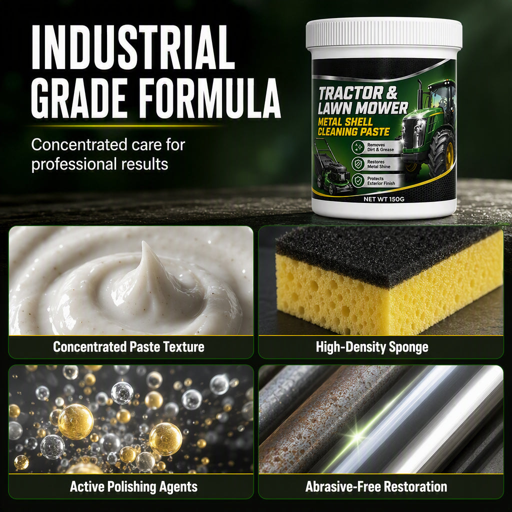 🏠 50 % Rabatt – Metall-Politur für Landmaschinen – 150 g, entfernt Öl & Schmutz, für Traktoren & Rasenmäher 🚜