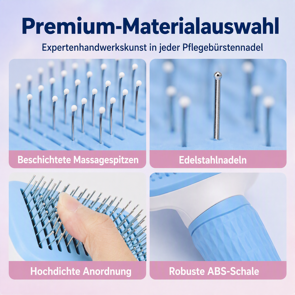 🛍️ 50 % Rabatt – Selbstreinigende Haustier-Entfilzungsbürste – entfernt loses Fell, löst Verfilzungen & massiert die Haut – für Hunde & Katzen 🐾