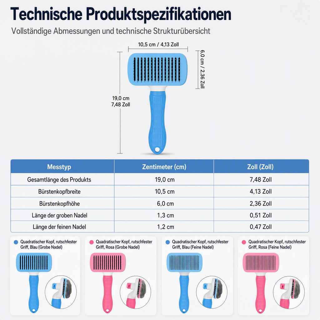 🛍️ 50 % Rabatt – Selbstreinigende Haustier-Entfilzungsbürste – entfernt loses Fell, löst Verfilzungen & massiert die Haut – für Hunde & Katzen 🐾