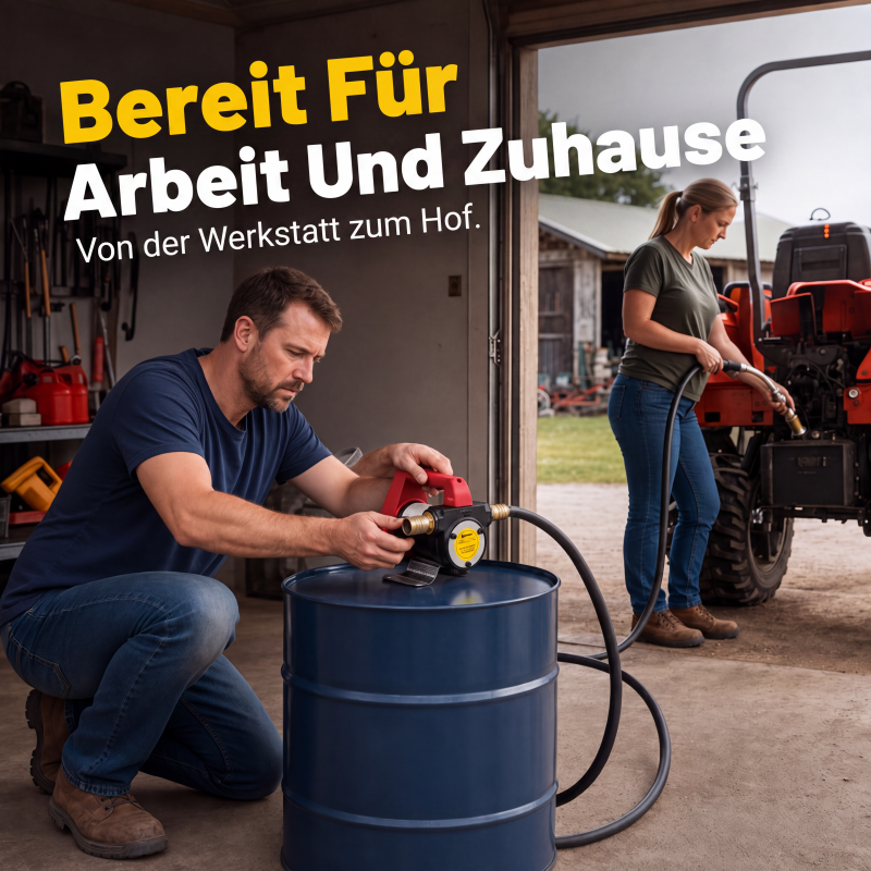 ⛽ 50 % Rabatt ! Tragbare Diesel-Transferpumpe – Kein Aufwand, voller Durchfluss! 🔩 Für 12V, 24V & 220V, blitzschnell, überall einsetzbar ⚙️ Limitiertes Angebot ⏳