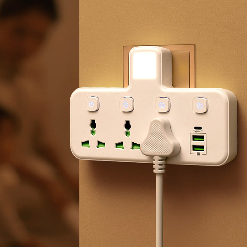 🔌 Steckdosenleiste mit USB-C Ladeanschluss – Kompakte Mehrfachsteckdose für Zuhause, Büro und Reisen