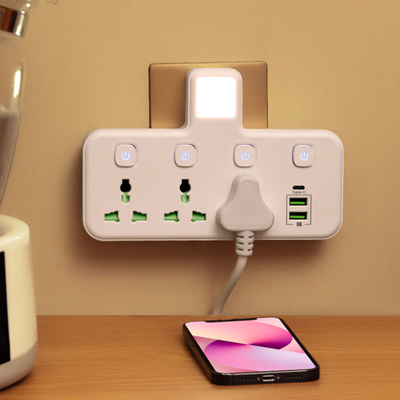 🔌 Steckdosenleiste mit USB-C Ladeanschluss – Kompakte Mehrfachsteckdose für Zuhause, Büro und Reisen