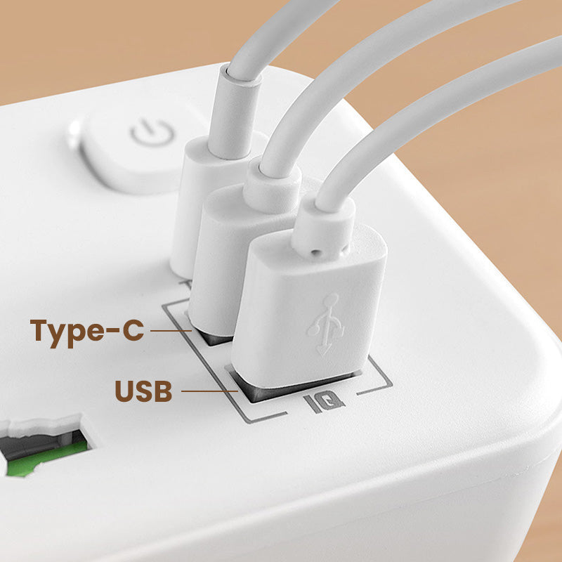 🔌 Steckdosenleiste mit USB-C Ladeanschluss – Kompakte Mehrfachsteckdose für Zuhause, Büro und Reisen