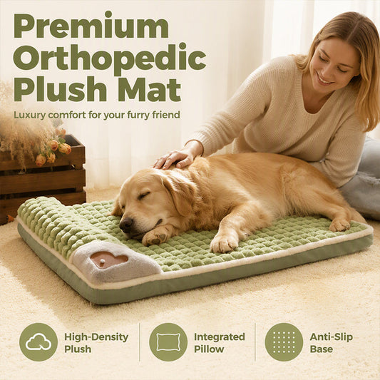 ⏰ 50 % Rabatt für kurze Zeit!🐶🛏️ Weiche Haustiermatte für Hunde & Katzen – Dick gepolsterter, waschbarer Schlafplatz für alle Jahreszeiten