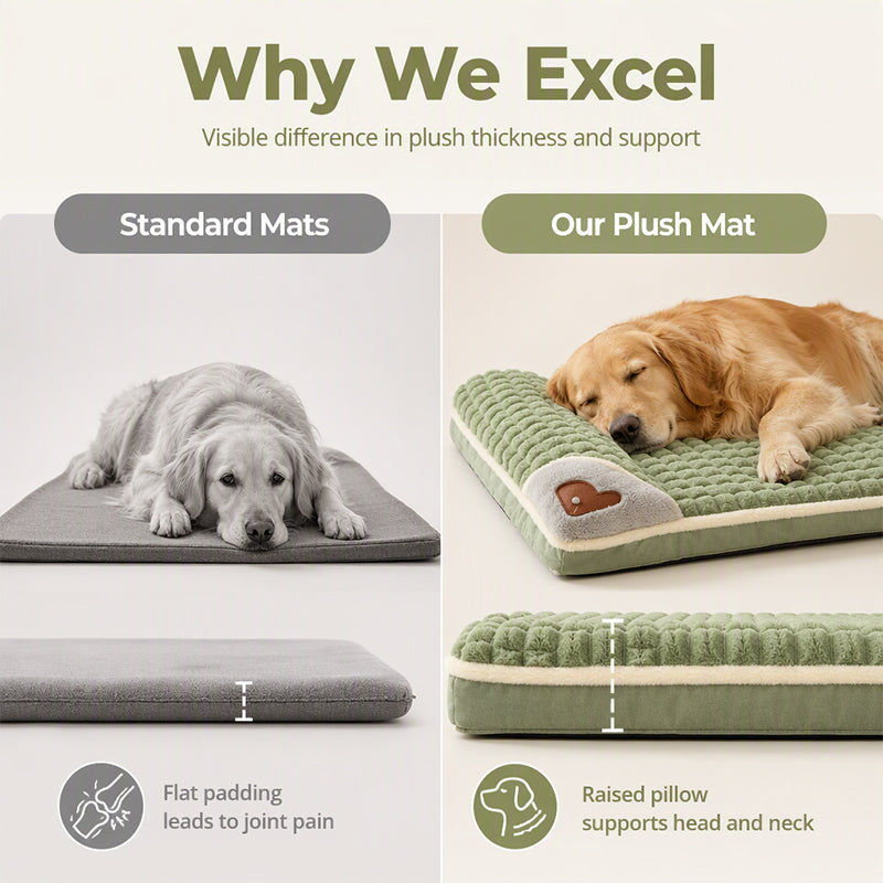 ⏰ 50 % Rabatt für kurze Zeit!🐶🛏️ Weiche Haustiermatte für Hunde & Katzen – Dick gepolsterter, waschbarer Schlafplatz für alle Jahreszeiten