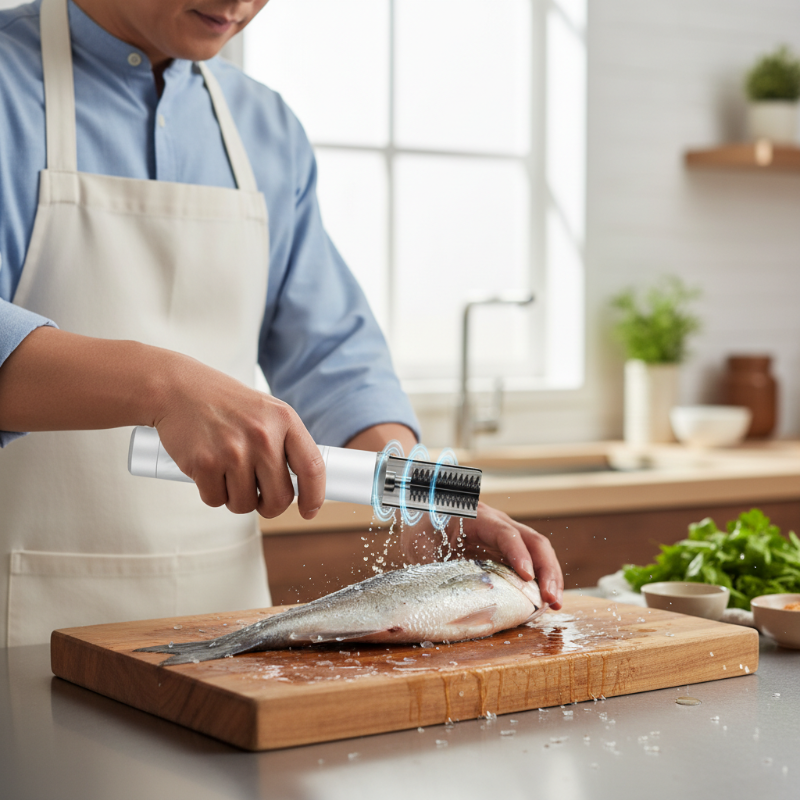 🐟 Wiederaufladbarer elektrischer Fischschupper – automatisches Schuppenentfernen für müheloses Filetieren