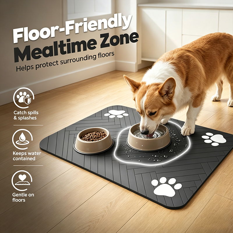 🐾🍽️ Futtermatte aus Diatomeenerde für Hunde & Katzen – wasseraufnehmend, rutschfest & leicht zu reinigen
