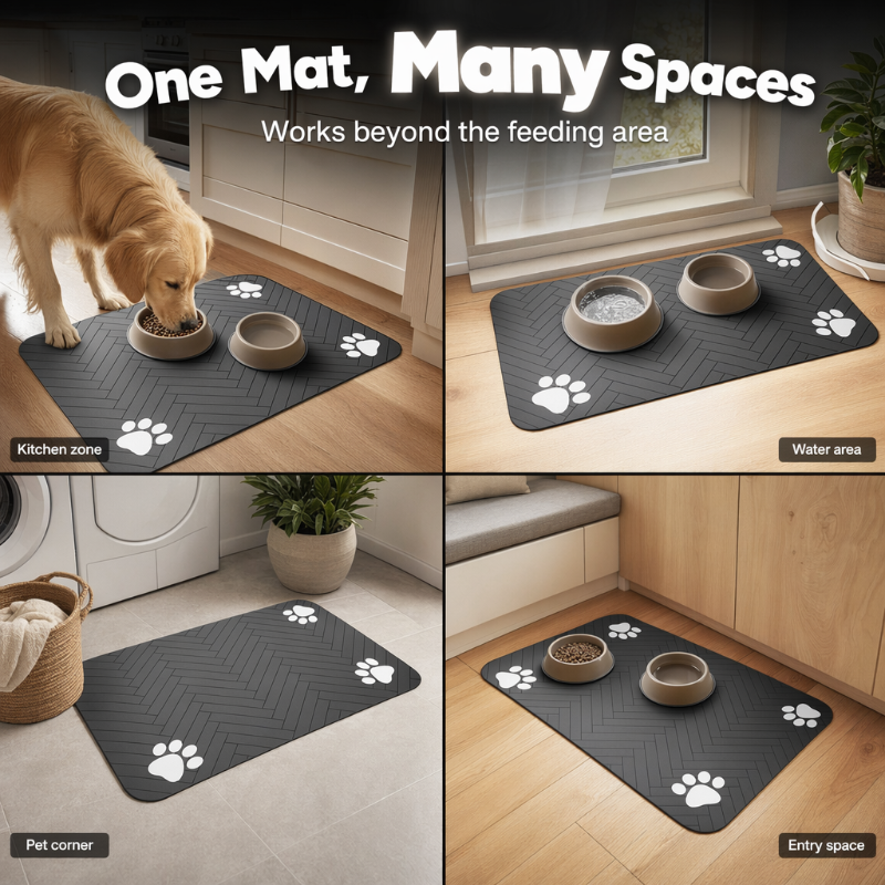 🐾🍽️ Futtermatte aus Diatomeenerde für Hunde & Katzen – wasseraufnehmend, rutschfest & leicht zu reinigen