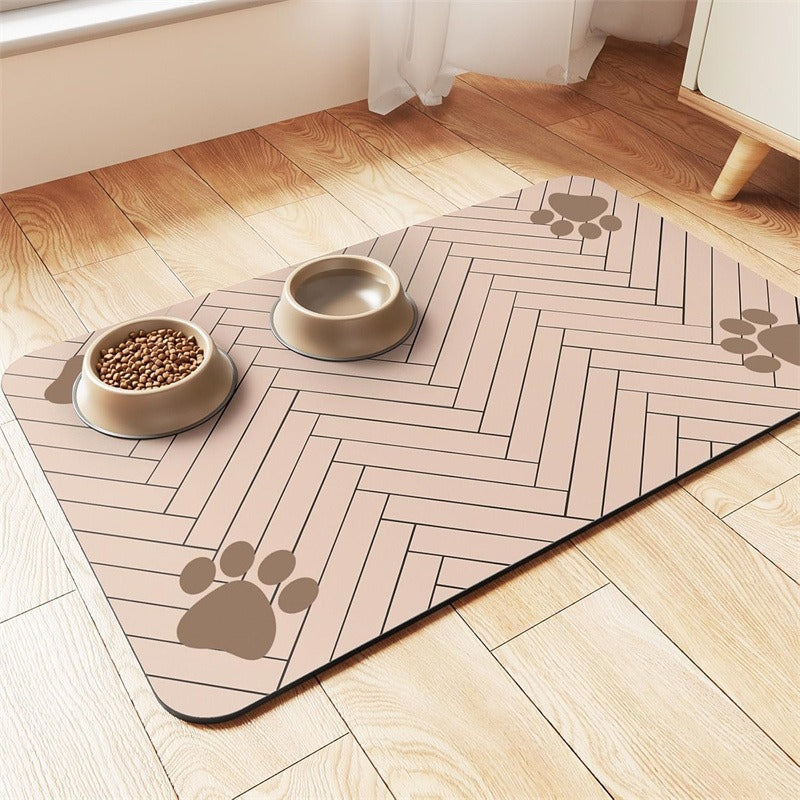 🐾🍽️ Futtermatte aus Diatomeenerde für Hunde & Katzen – wasseraufnehmend, rutschfest & leicht zu reinigen