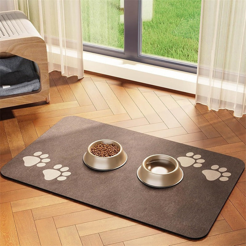 🐾🍽️ Futtermatte aus Diatomeenerde für Hunde & Katzen – wasseraufnehmend, rutschfest & leicht zu reinigen