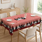 🛍️ 50 % Rabatt – Tischdecke im Landhausstil mit rotem Karomuster & farbenfrohem Hahn-Print – aus hochwertiger, waschbarer Baumwolle – ideal für Küche & Bauerhof-Stil 🐓