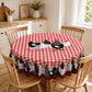 🛍️ 50 % Rabatt – Tischdecke im Landhausstil mit rotem Karomuster & farbenfrohem Hahn-Print – aus hochwertiger, waschbarer Baumwolle – ideal für Küche & Bauerhof-Stil 🐓
