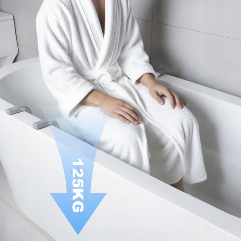 🧼 50 % Rabatt – Rutschfester Badewannensitz – verstellbar, belastbar bis 225 kg, mit Griff & Seifenablage 🛁