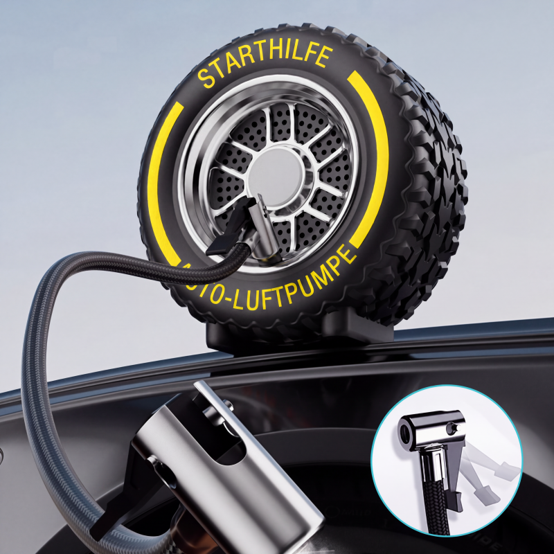🚗 50 % Rabatt – 3-in-1 Starthilfe & Reifenfüller – 2000 A, 23 L/min, 8000 mAh, digitales Display & automatische Abschaltung – für Auto & Motorrad 🔋⚡