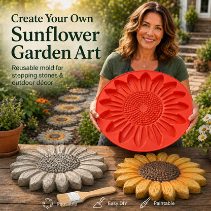 🌻 50 % Rabatt! 🌿Pflasterform für den Garten – DIY-Betonform für dekorative Wege & Trittsteine