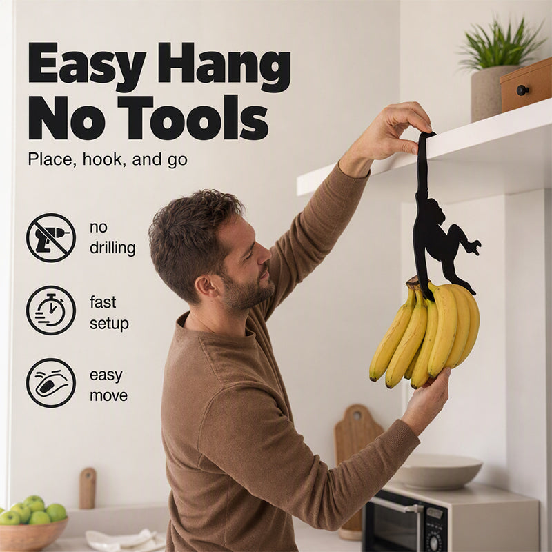 📢📢50% RABATT!! & KAUF 1 ERHALTE 1 GRATIS⏰🐒 Affenförmiger Bananenhaken