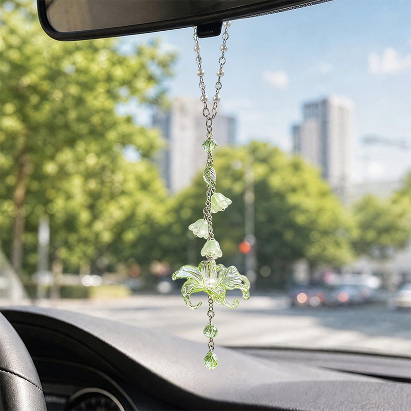 🌸 50% RABATT! 🚗 Eleganter Kristall-Blumen-Autohänger – Funkelnder Kristall, filigranes Design & einfach zu montieren – Perfektes Accessoire für Ihr Auto ✨