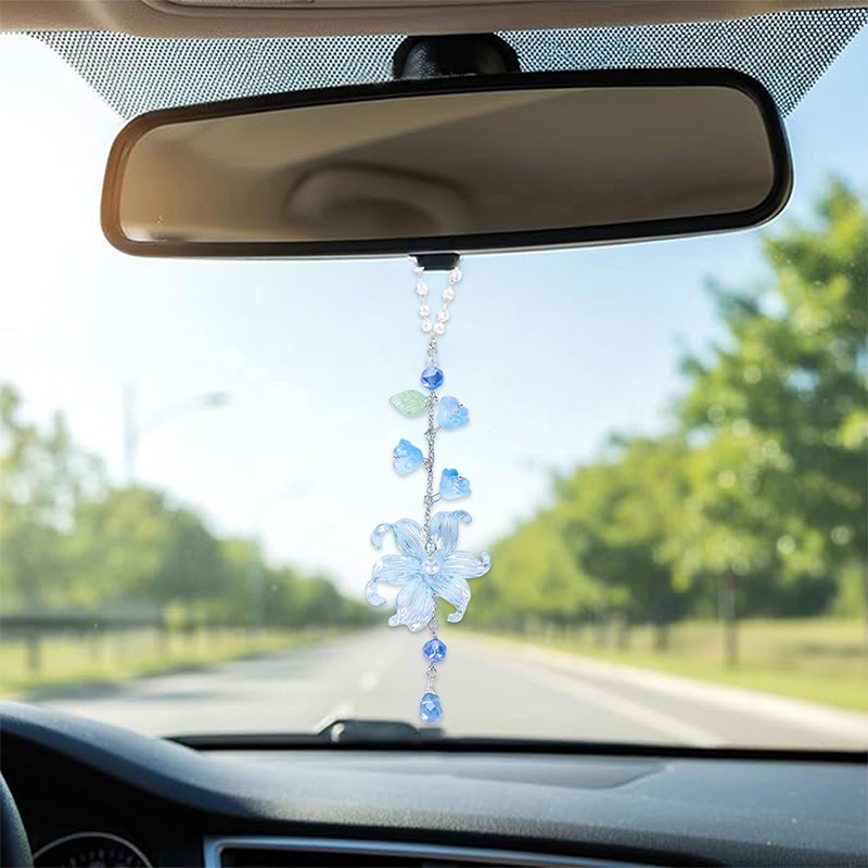 🌸 50% RABATT! 🚗 Eleganter Kristall-Blumen-Autohänger – Funkelnder Kristall, filigranes Design & einfach zu montieren – Perfektes Accessoire für Ihr Auto ✨