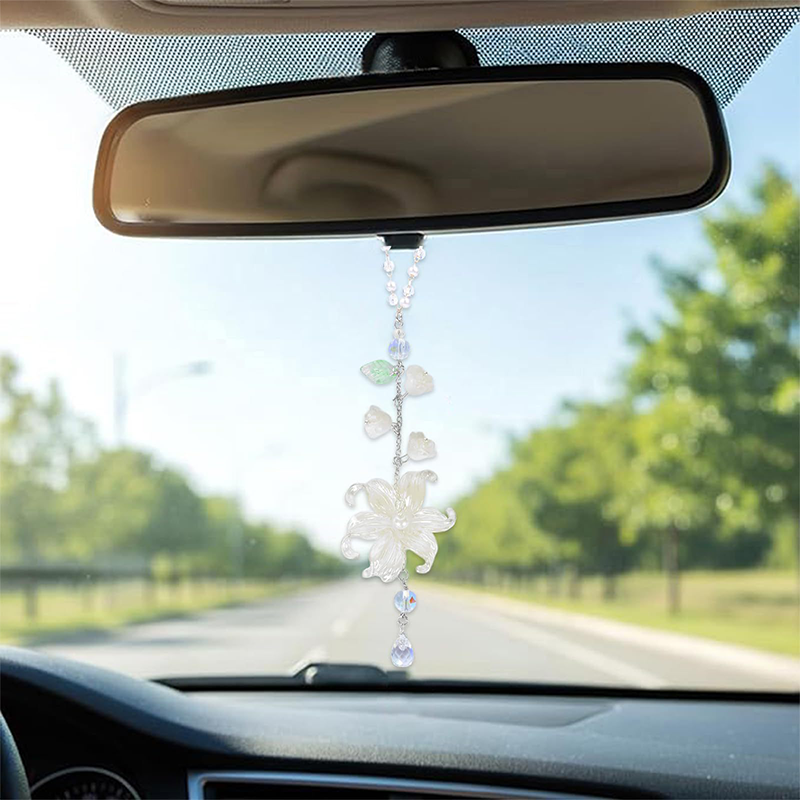 🌸 50% RABATT! 🚗 Eleganter Kristall-Blumen-Autohänger – Funkelnder Kristall, filigranes Design & einfach zu montieren – Perfektes Accessoire für Ihr Auto ✨
