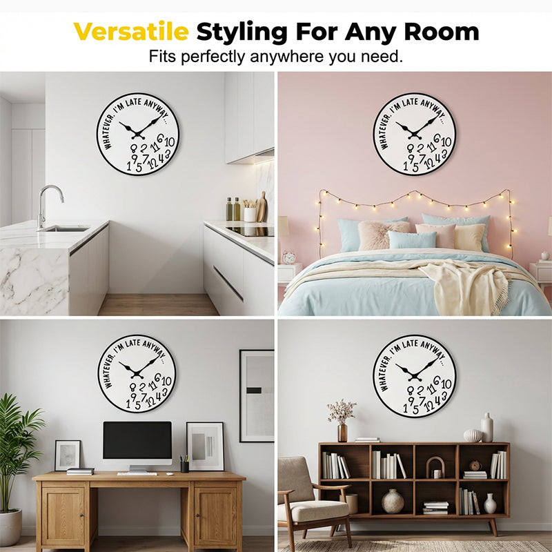 🕒 Kreative Wanduhr mit versetzten Zahlen – Modernes Design für stilvolle Wohnräume