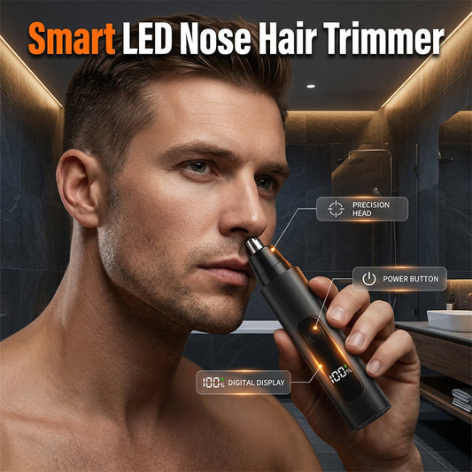 👃 Elektrischer Nasenhaartrimmer für Herren – Kompakter Trimmer für eine einfache Nasen- und Ohrenhaar-Pflege