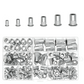 🔩 50% RABATT! 🛠️ Rändelnieten-Sortimentsset – Verschiedene Größen, robust & vielseitig – Ideal für Reparaturen, Heimwerken & kreative Projekte ✨