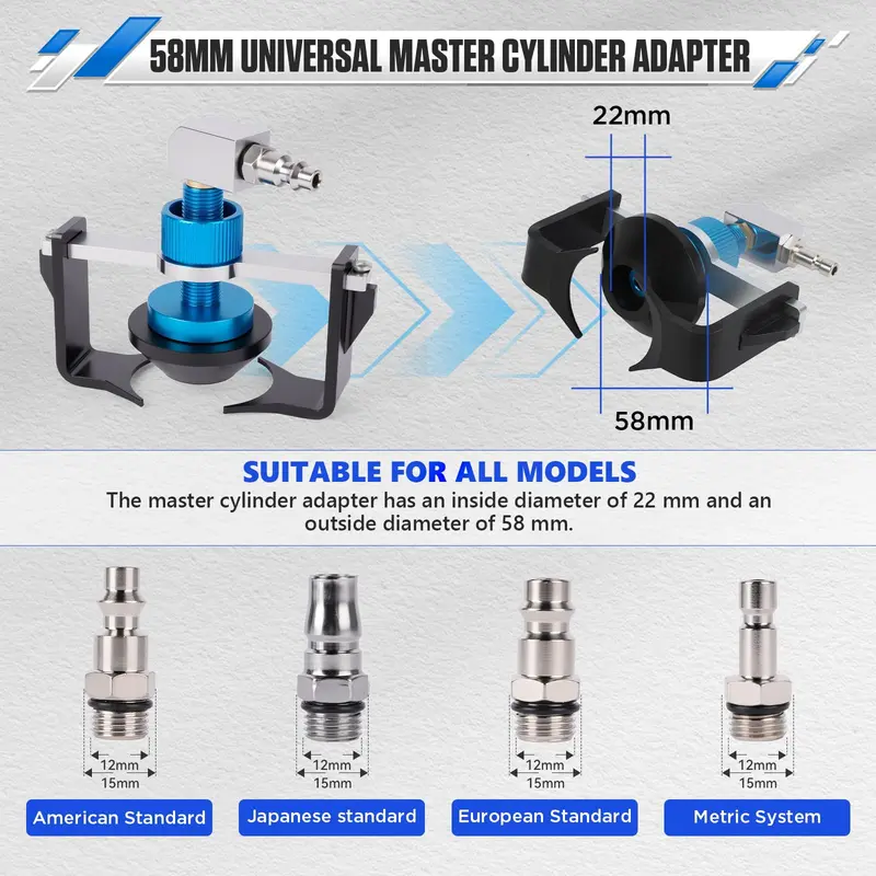 🔧 50% RABATT! 🚗 Universeller Bremszylinder-Adapter – Robuste Bauweise, präzise Passform & einfache Montage – Ideal für Bremsenentlüftung & Wartung an verschiedenen Fahrzeugen 🛠️