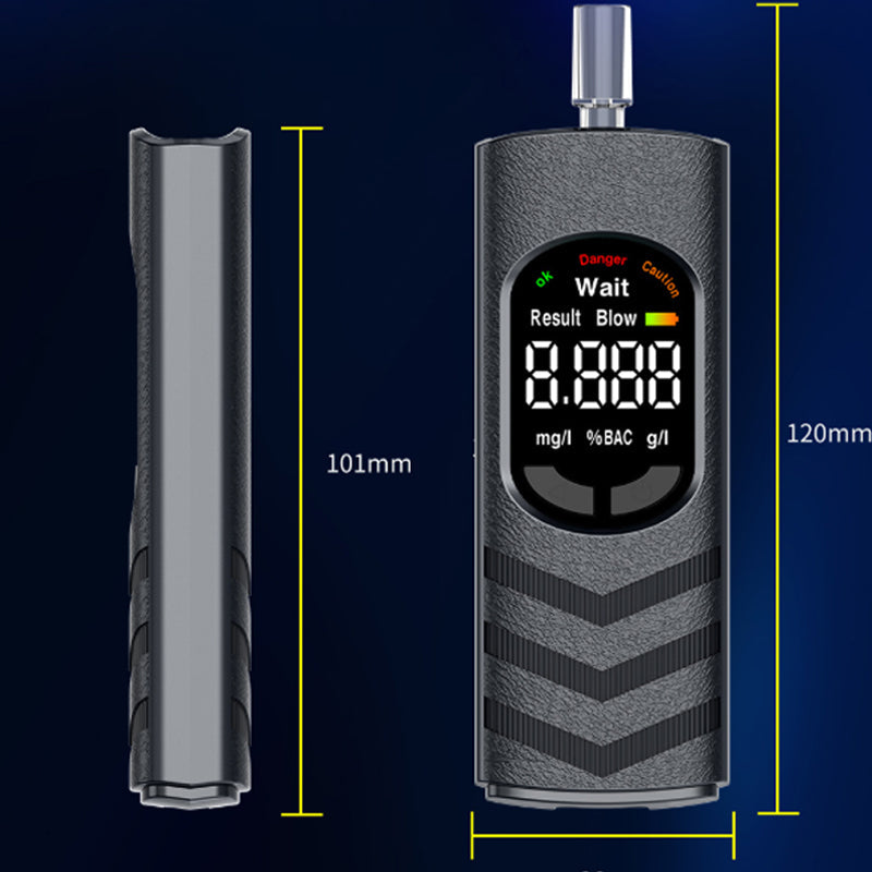 🚘🍺 Wiederaufladbarer Alkoholtester – Digitales Atemalkoholmessgerät mit Lithium-Akku, Mundstück und Sprachausgabe