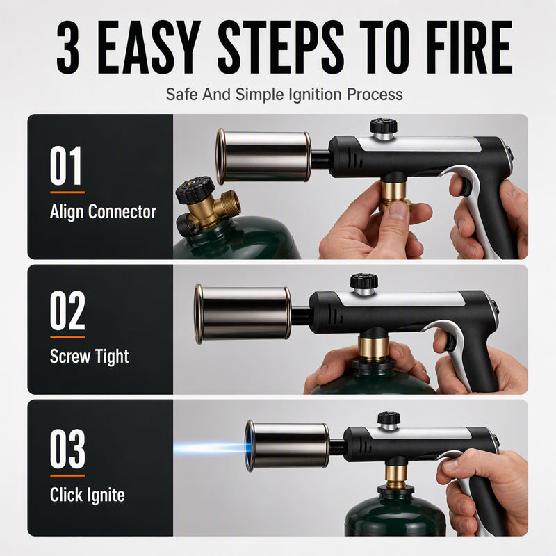 🔥 Multifunktionales Sturmfeuerzeug mit Brennerflamme – Für Grill, Holzkohle, Camping und Outdoor