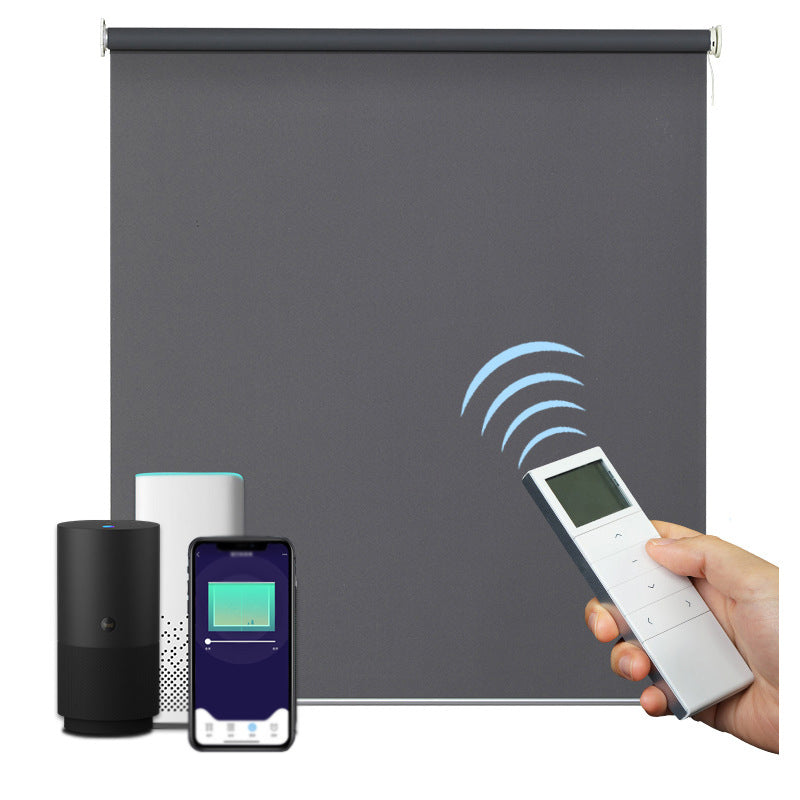 🪟 Elektrisches Verdunkelungsrollo mit Akku – Wiederaufladbarer Sonnenschutz mit Höhenverstellung für Büro, Balkon und Zuhause