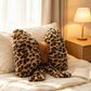 🎀🐆 Dekokissen in Schleifenform mit Leopardenmuster – Weiches Sofakissen als Rückenstütze für Zuhause und Büro
