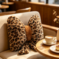 🎀🐆 Dekokissen in Schleifenform mit Leopardenmuster – Weiches Sofakissen als Rückenstütze für Zuhause und Büro