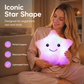 ⭐🎶 Leuchtendes Stern-Kissen mit LED-Lichtern und Musik – Buntes Kuschelkissen als Geschenk zum Geburtstag