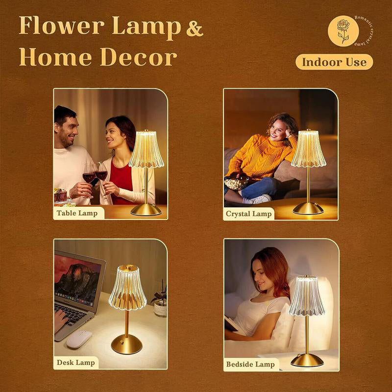 💡 Akku-Tischlampe im Retro-Design – Touch-Steuerung mit 3 Lichtfarben und elegantem goldfarbenem Finish