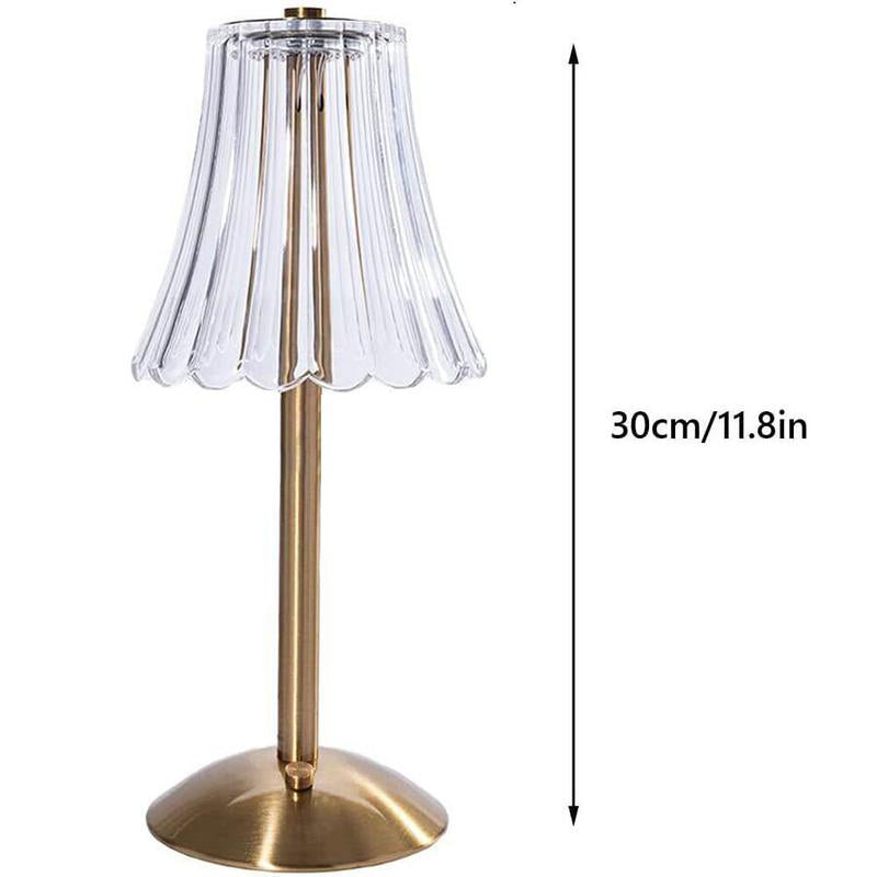 💡 Akku-Tischlampe im Retro-Design – Touch-Steuerung mit 3 Lichtfarben und elegantem goldfarbenem Finish