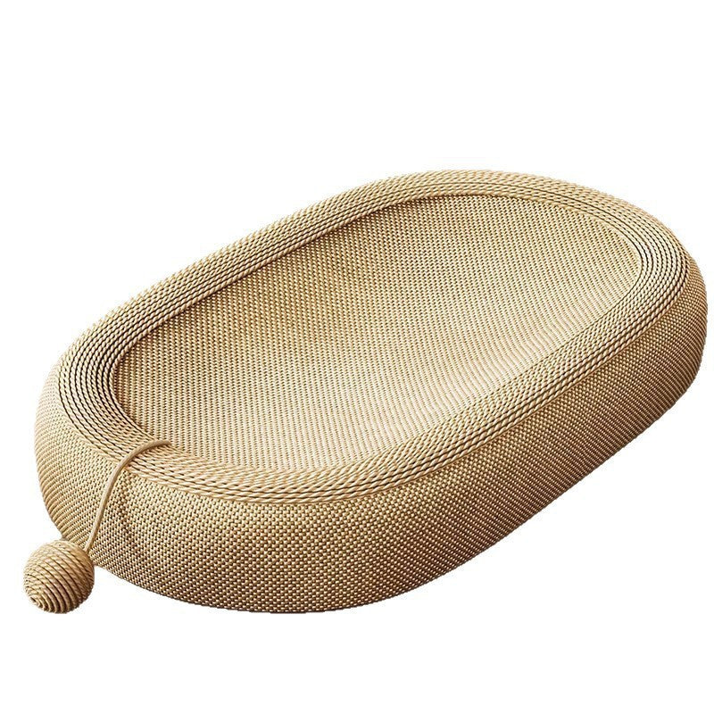 🐱 50% RABATT! 🛏️ Strapazierfähiges Sisal-Kratzbett für Katzen – Langlebige Kratzfläche, ovale Form & inkl. Spielzeug – Perfekt zum Spielen & Ausruhen ✨