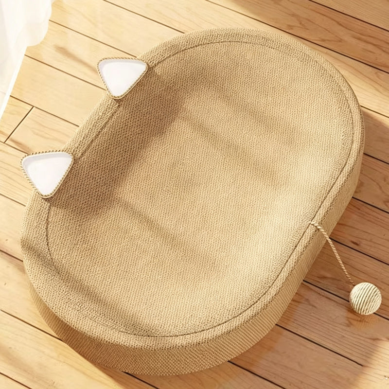 🐱 50% RABATT! 🛏️ Strapazierfähiges Sisal-Kratzbett für Katzen – Langlebige Kratzfläche, ovale Form & inkl. Spielzeug – Perfekt zum Spielen & Ausruhen ✨