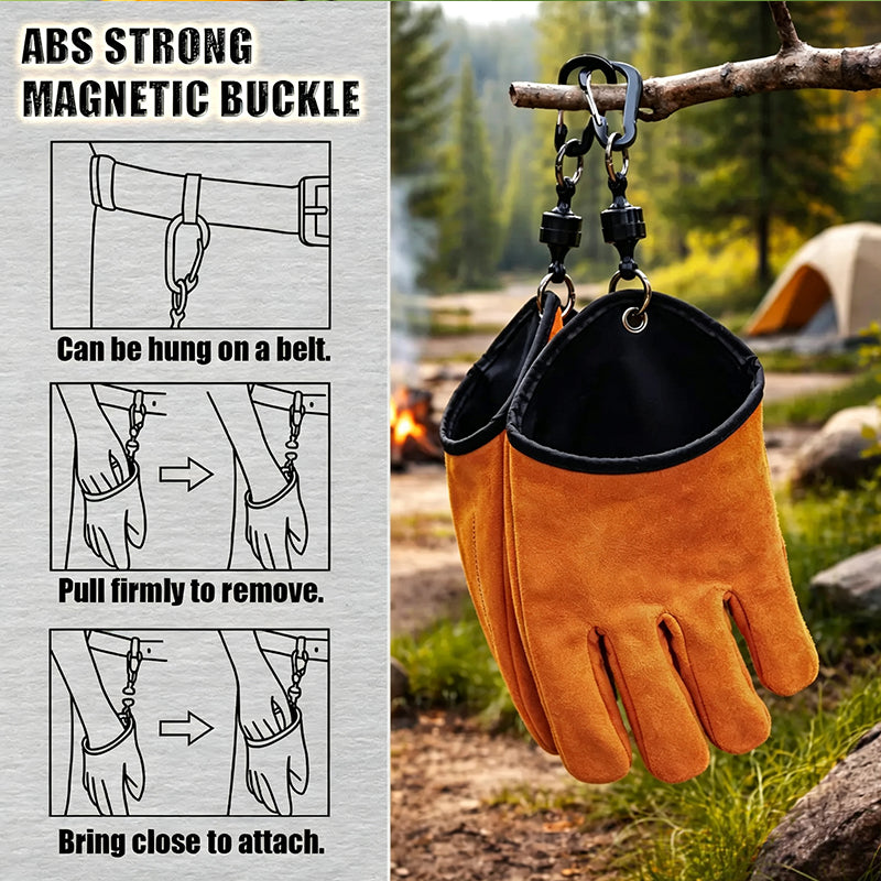 📢📢50% OFF !! ⏰Outdoor Thickened Wear-Resistant Cowhide Work Gloves