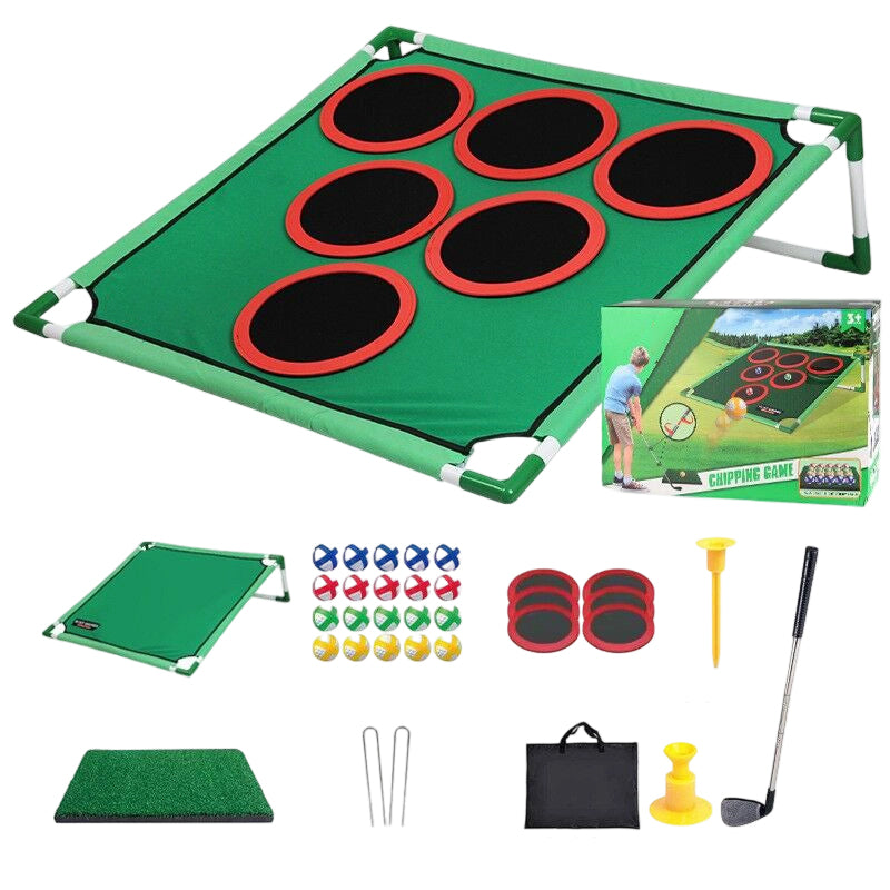 ⛳ Golf-Spielset mit Ziel und Abschlagmatte – Spaßiges Freizeitspiel für drinnen und draußen