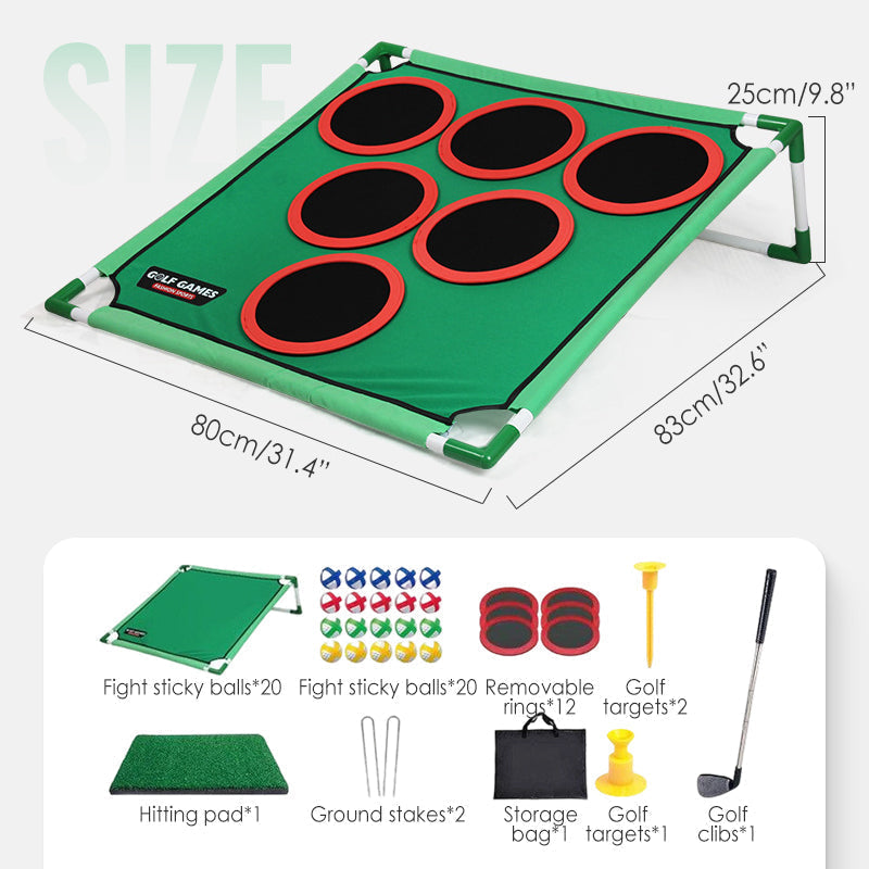 ⛳ Golf-Spielset mit Ziel und Abschlagmatte – Spaßiges Freizeitspiel für drinnen und draußen