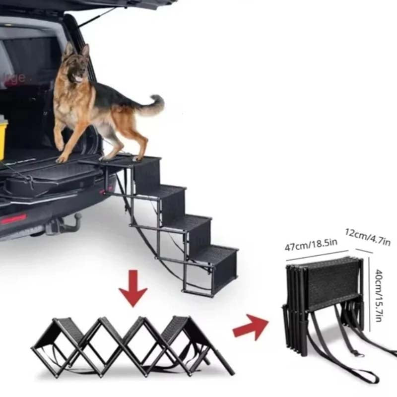 🎉 ZEITLICH BEGRENZT 50% RABATT! 🐕 Tragbare, faltbare, rutschfeste Hunde-Autotreppe – Robuste Unterstützung, verstärkte Griffe & kompaktes Design ✨