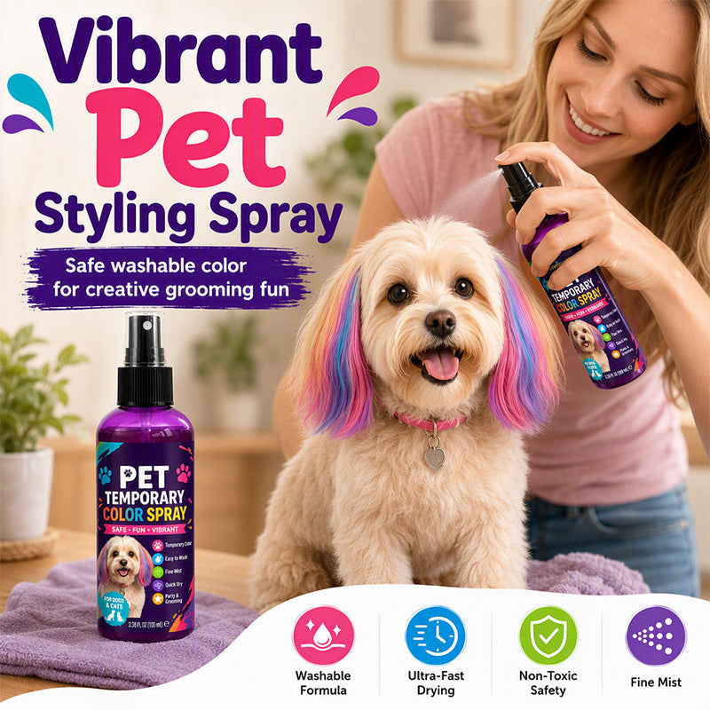 🌈 Buntes Fellfarbspray für Hunde & Katzen – Temporäre Farbe für kreative und verspielte Fell-Styles