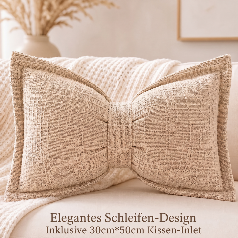 Weiches Kissen in Schleifenform aus Chenille