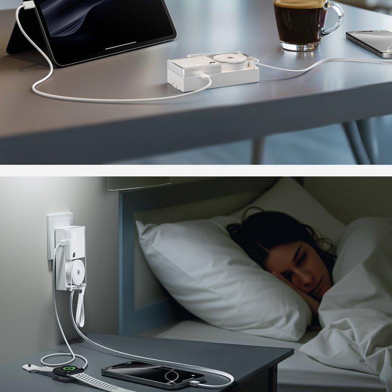 🔋 3-in-1 Powerbank im Schallplatten-Design – Kompakter Schnelllader mit integriertem Kabel für unterwegs